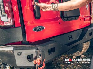 Ford Bronco Rear Bumper - Steel Bender - Textured Black - Havoc 